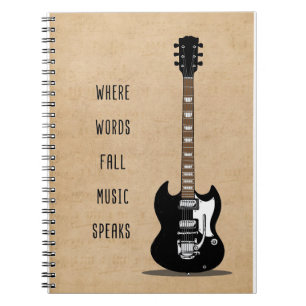 Cuaderno Arte musical donde las palabras caen la música hab