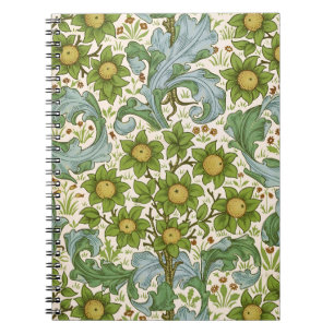 Cuaderno Arte Nouveau del patrón del huerto de William Morr