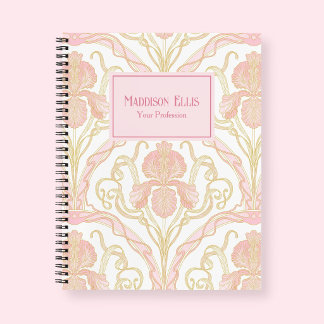 Cuaderno Arte Nouveau Floral Rosa Negocios Femenino