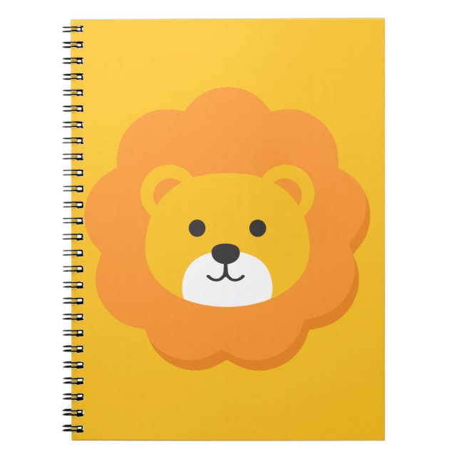 Cuaderno Arte para cumpleaños de león para niños (Frente)