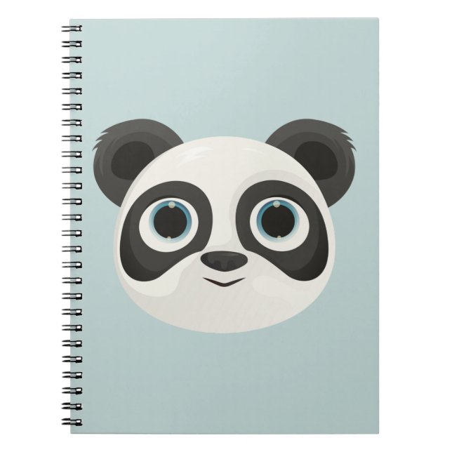 Cuaderno Arte para niños cumpleaños de panda (Frente)