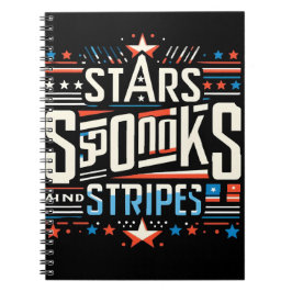 Cuaderno Arte patriótico moderno: estrellas, libros y rayas
