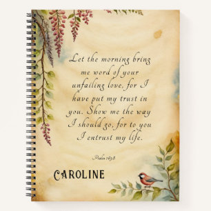 Cuaderno Arte personalizado de versículos de la Biblia cris