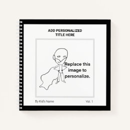 Cuaderno Arte personalizado moderno con nombre de monograma