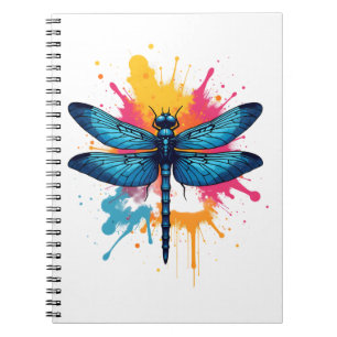Cuaderno Arte pop artístico colorido pintado Dragonfly