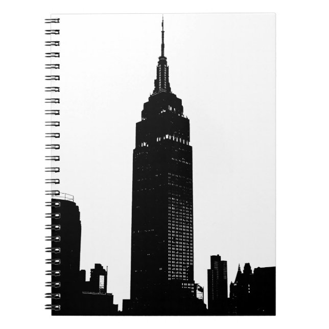 Cuaderno Arte pop blanco y negro en Nueva York (Frente)