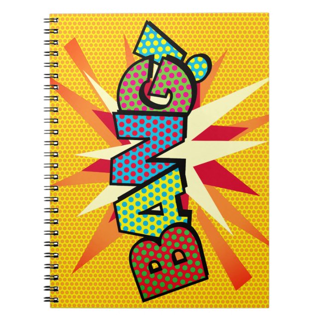 Cuaderno Arte Pop de Cómic Retro Divertido BANG (Frente)