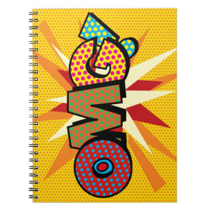 Cuaderno Arte Pop de Cómic Retro Divertido OMG