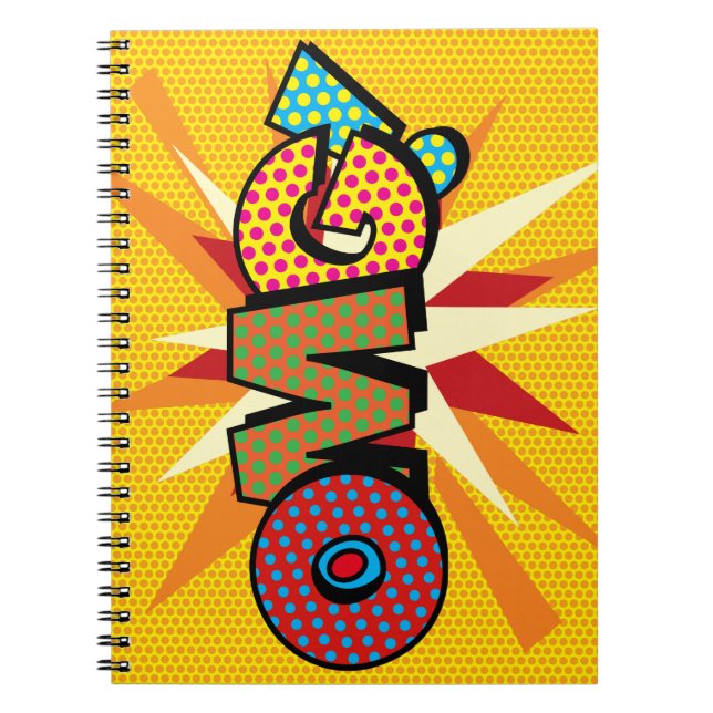 Cuaderno Arte Pop de Cómic Retro Divertido OMG (Frente)