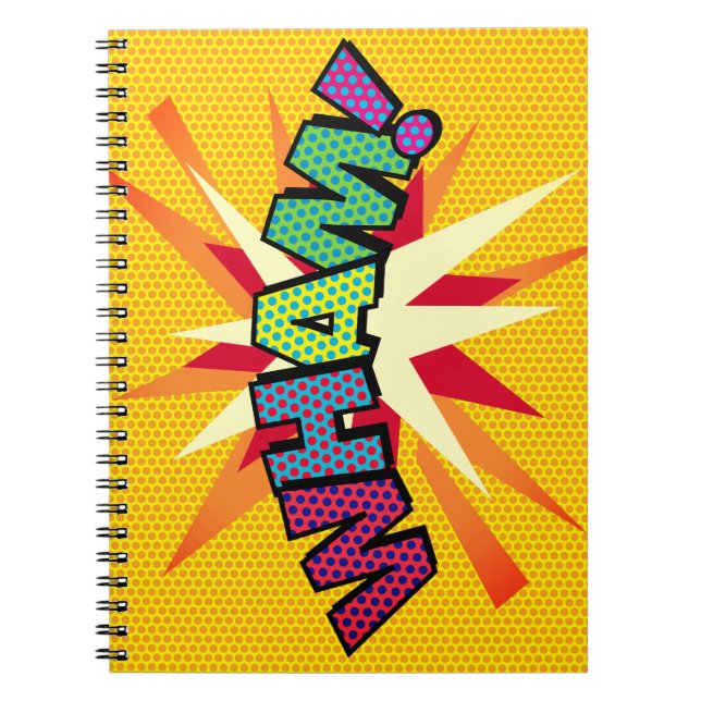 Cuaderno Arte Pop de Cómic Retro Divertido WHAM (Frente)
