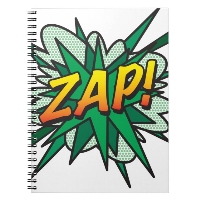 Cuaderno Arte Pop de Cómic Retro Divertido ZAP (Frente)