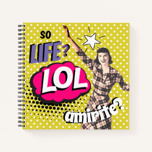 Cuaderno Arte pop de cómic retro señora divertida