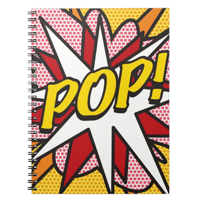 Cuaderno Arte pop de cómics retro de diversión POP (Frente)