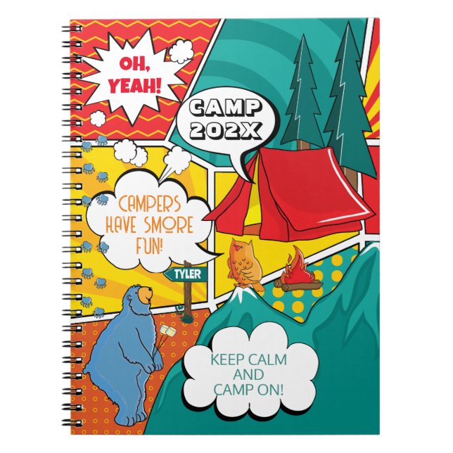Cuaderno Arte Pop de Verano para Niños Campamento (Frente)
