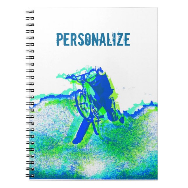 Cuaderno Arte pop del truco del estilo libre BMX (Frente)
