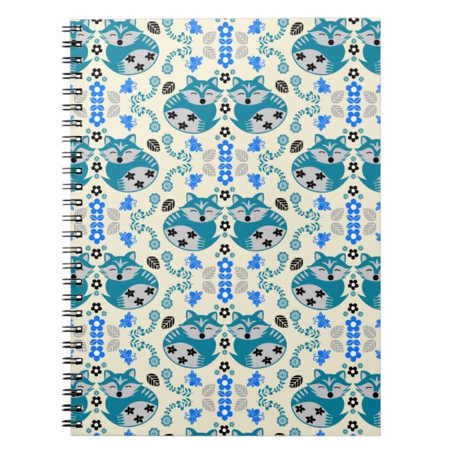 Cuaderno Arte Popular Decoración Impresa de Zorro (Frente)