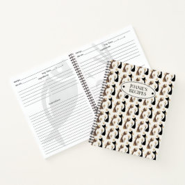 Cuaderno Arte popular patrón de gato | Receta de cocina de