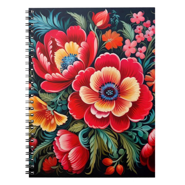 Cuaderno Arte popular tradicional ucraniano de Petrikivka  (Frente)