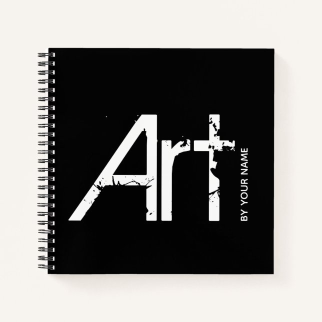 Cuaderno Arte por su nombre para el bloc de notas del cuade (Anverso)