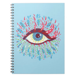 Cuaderno Arte psicodélico en los ojos trippy