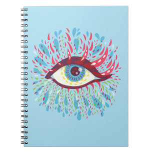 Cuaderno Arte psicodélico en los ojos trippy