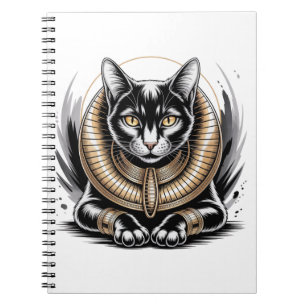 Cuaderno Arte Regal Egipcio de Gato Negro