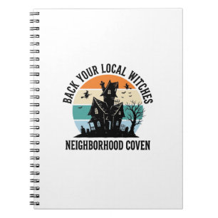 Cuaderno Arte Retro Casa Embrujada de Bruja Local de Hallow