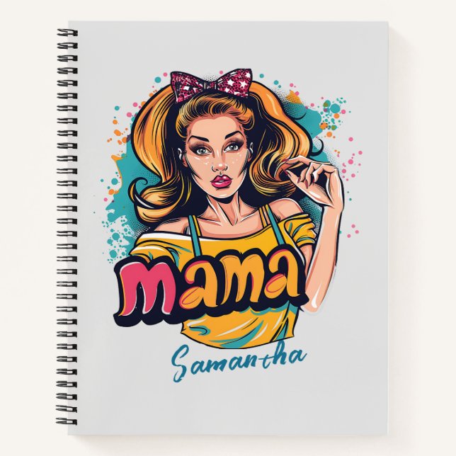 Cuaderno Arte Retro Mama Pop Personalizado (10) (Anverso)