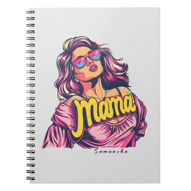 Cuaderno Arte Retro Mama Pop Personalizado (6) (Frente)
