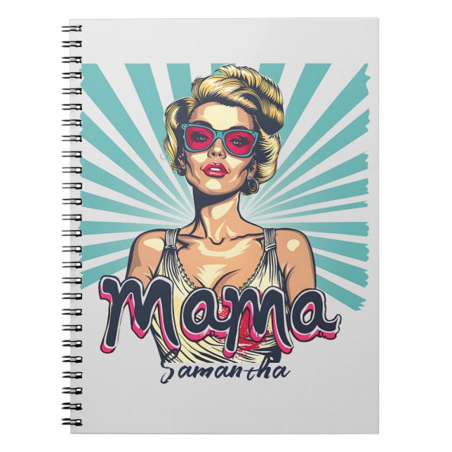 Cuaderno Arte Retro Mama Pop Personalizado (7) (Frente)