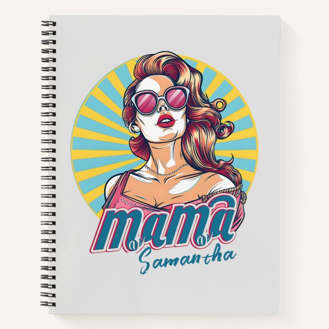 Cuaderno Arte Retro Mama Pop Personalizado (9) (Anverso)