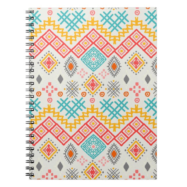Cuaderno Arte tribal: huella geométrica boho. (Frente)