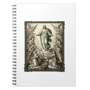 Cuaderno Arte vectorial de grabado de ángel de ascensión vi