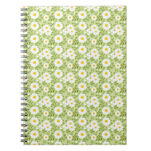Cuaderno Arte vectorial de margarita fresca de primavera