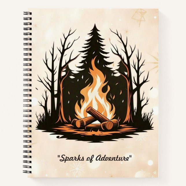 Cuaderno "Arte vectorial nocturno de camping" (Anverso)