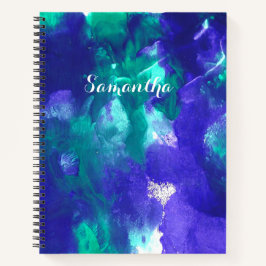 Cuaderno Arte Verde Y Púrpura