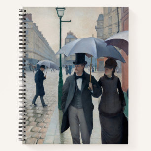 Cuaderno Arte vintage de Caillebotte Calle de París día llu
