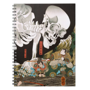 Cuaderno Arte vintage de Ukiyo-e Kuniyoshi Espectro de Esqu