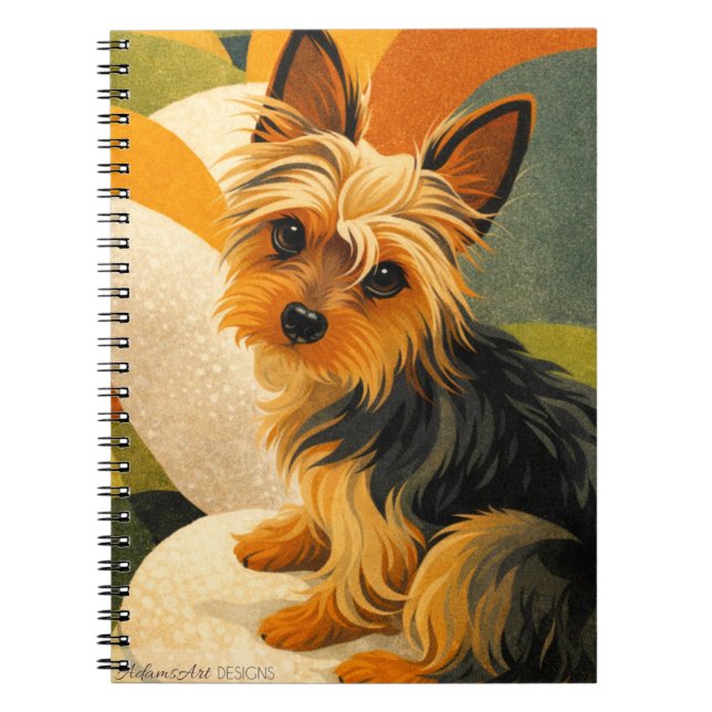 Cuaderno Arte vintage de Yorkshire Terrier (Frente)