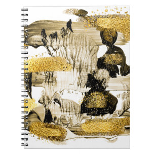 Cuaderno Arte y oro. Color de moda con pintura dorada y s