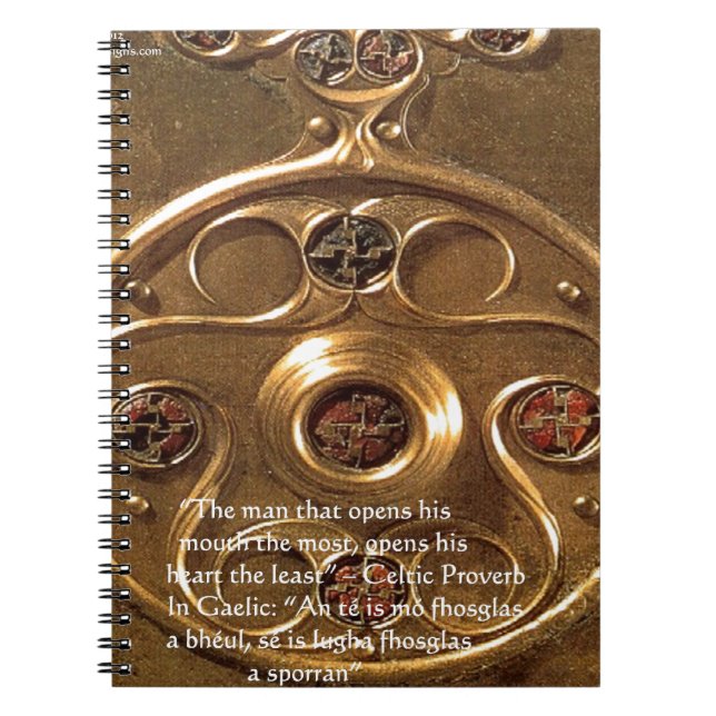 Cuaderno Artefactos celtas y regalos y tarjetas de Proverbi (Frente)