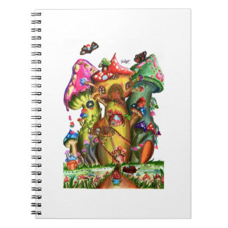 Cuaderno Artes de fantasía de la aldea de hongos caprichoso