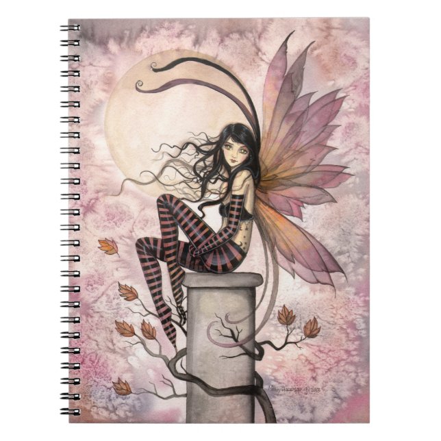 Cuaderno Artes de hadas de fantasía de brisas de otoño (Frente)