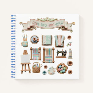 Cuaderno Artes lindas, manualidades y elementos de costura