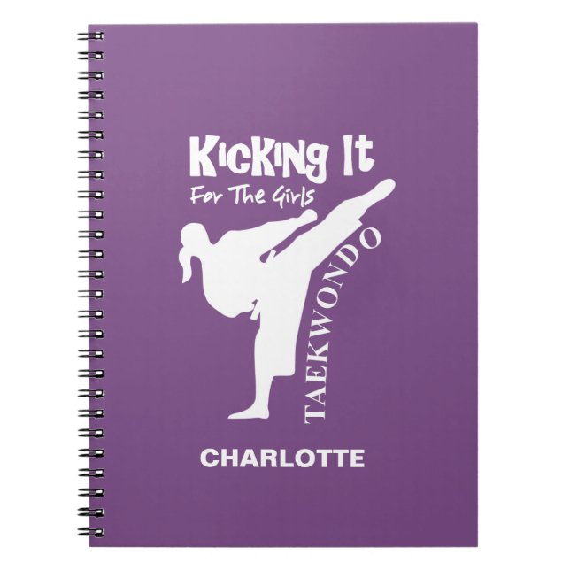 Cuaderno Artes marciales de Taekwondo para chicas (Frente)