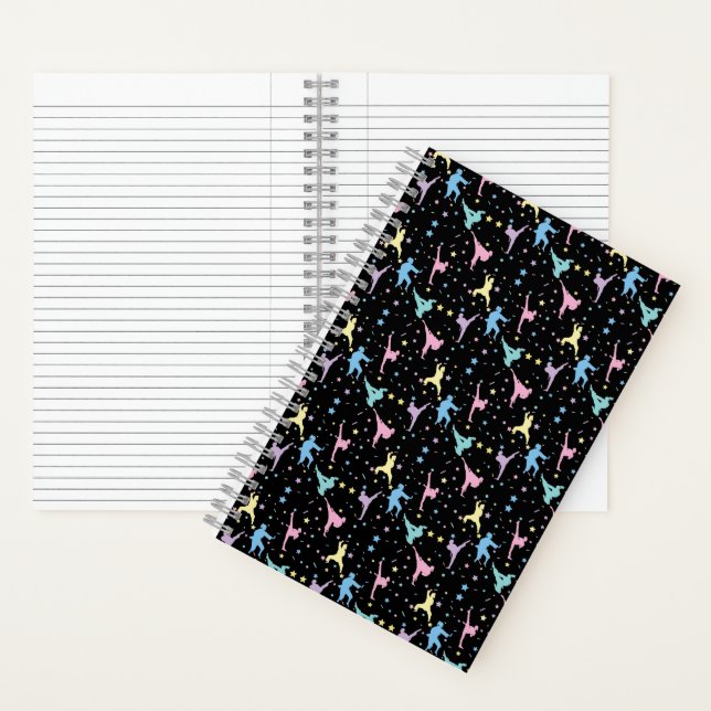 Cuaderno Artes Marciales Karate Abstracto Estrellas Destell (Interior)