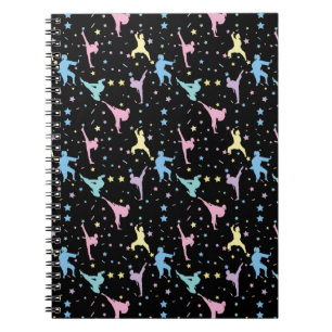 Cuaderno Artes Marciales Karate Abstracto Estrellas Destell