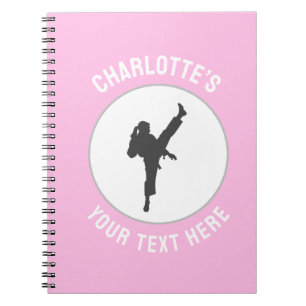 Cuaderno Artes marciales personalizadas karate Taekwondo Lu