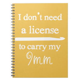 Cuaderno Artesanías de licencia Crochet Hook {Oscuro}