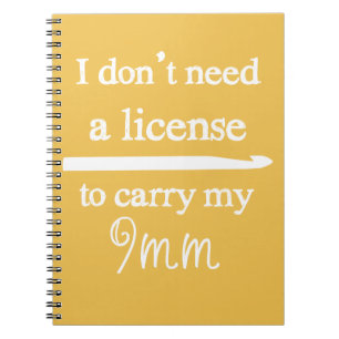 Cuaderno Artesanías de licencia Crochet Hook {Oscuro}